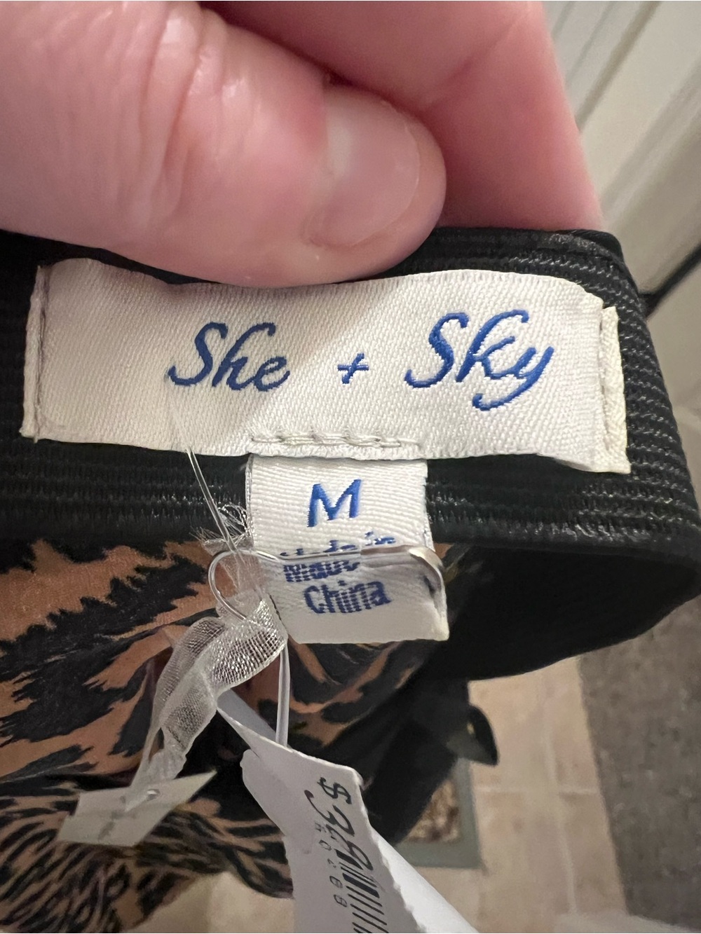 Sale! She + Sky Leopard Print A-Line Skirt in Black & Tan—NWT! - Picture 4 of 4
